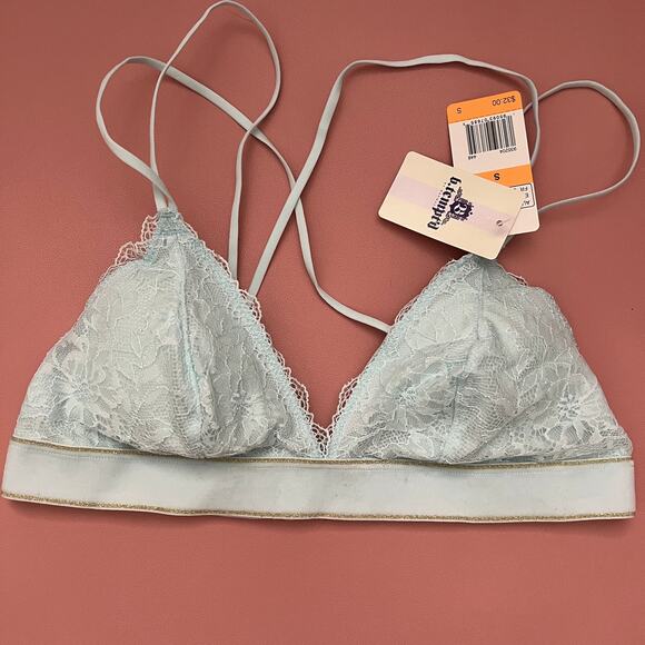 NEW b.tempt’d by Wacoal Lace Encounter Bralette Light Blue Saltwater Slide Small - Picture 1 of 2